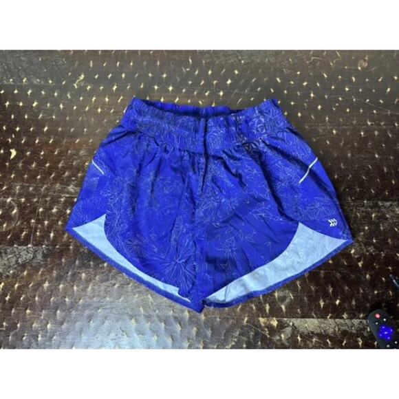 All in Motion Women's Blue Floral Running Shorts Athletic Gym Workout - Picture 1 of 2